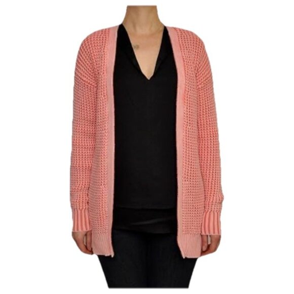 Michael Michael Kors Cardigan Womens S Pink Chunky Knit Open Front - Picture 1 of 7